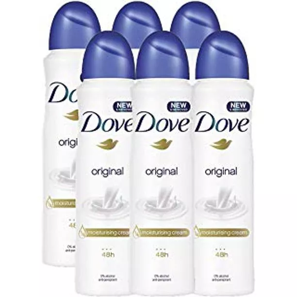 (6 PACK) DOVE Dry Spray Antiperspirant 48 hours, (Original)